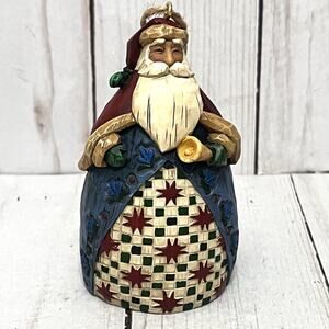 Jim Shore Heartwood Creek Christmas Santa w/Bell Figurine #105534 2002 Vintage